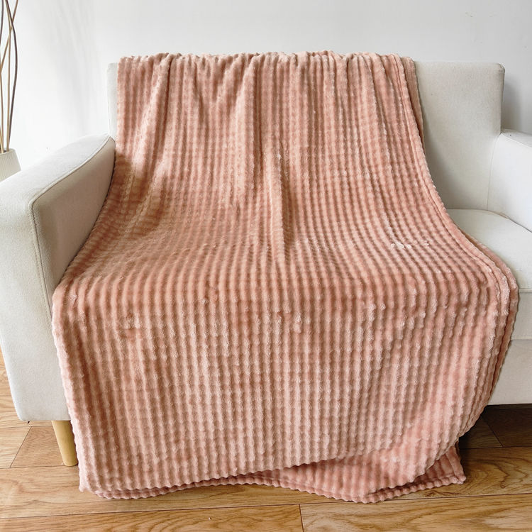 Polyester Super Soft Bubble Flannel Fleece Blanket